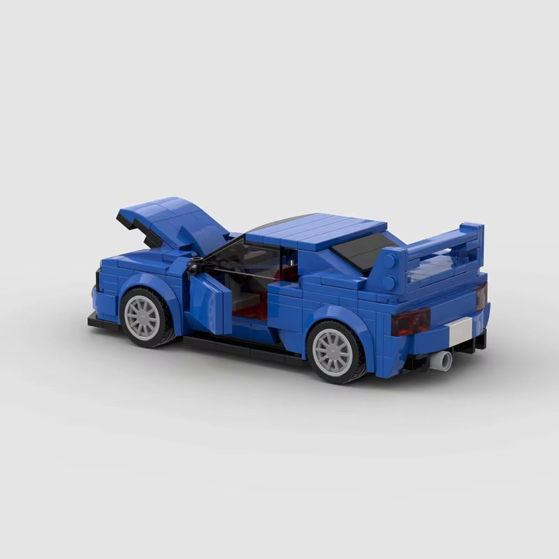 MOC JDM Racing Car City Speed Champions Sports Building Blocks Bricks Supercar Racers Classic Vehicle Kids Toys for Boys Gift