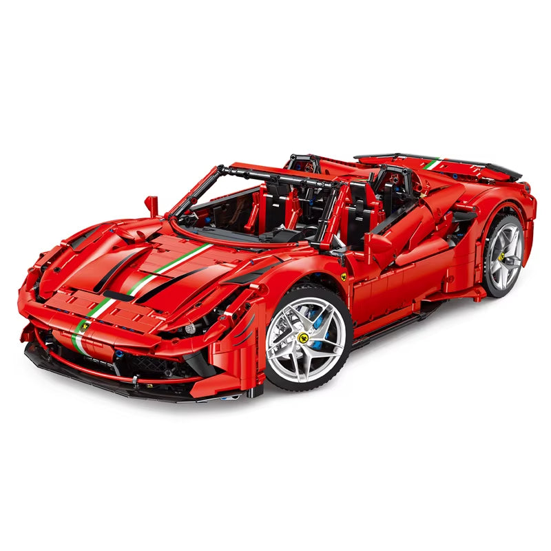 IN STOCK 1:8 MOC Technical Remote Control Sports Car F8 Building Blocks Bricks Model Assembling Toys for Boys Christmas Gift Set