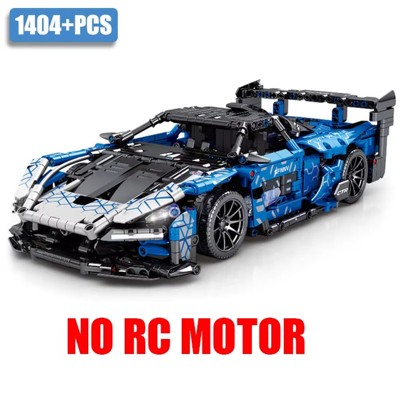 Compatible 42123 Technical Car Senna GTR Building Blocks Super Racing Vehicle or Remote Control Bricks Toys for Kids